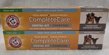  2 Dog Dental Kits Toothpaste Charcoal  Toothbrush, CompleteCare Arm  Hammer