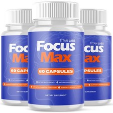  3 Pack Focus Max Pill Nootropic Natural Brain Supplement FocusMax 180 Capsules