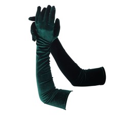 Opera Gloves for Women, Velvet Stretchy Elbow Length Gloves Evening Party Dan...
