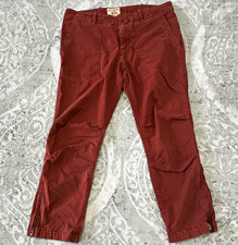 Nili Lotan Womens Brown Twill Utility Pants Size 6 Slim Tapered 29"