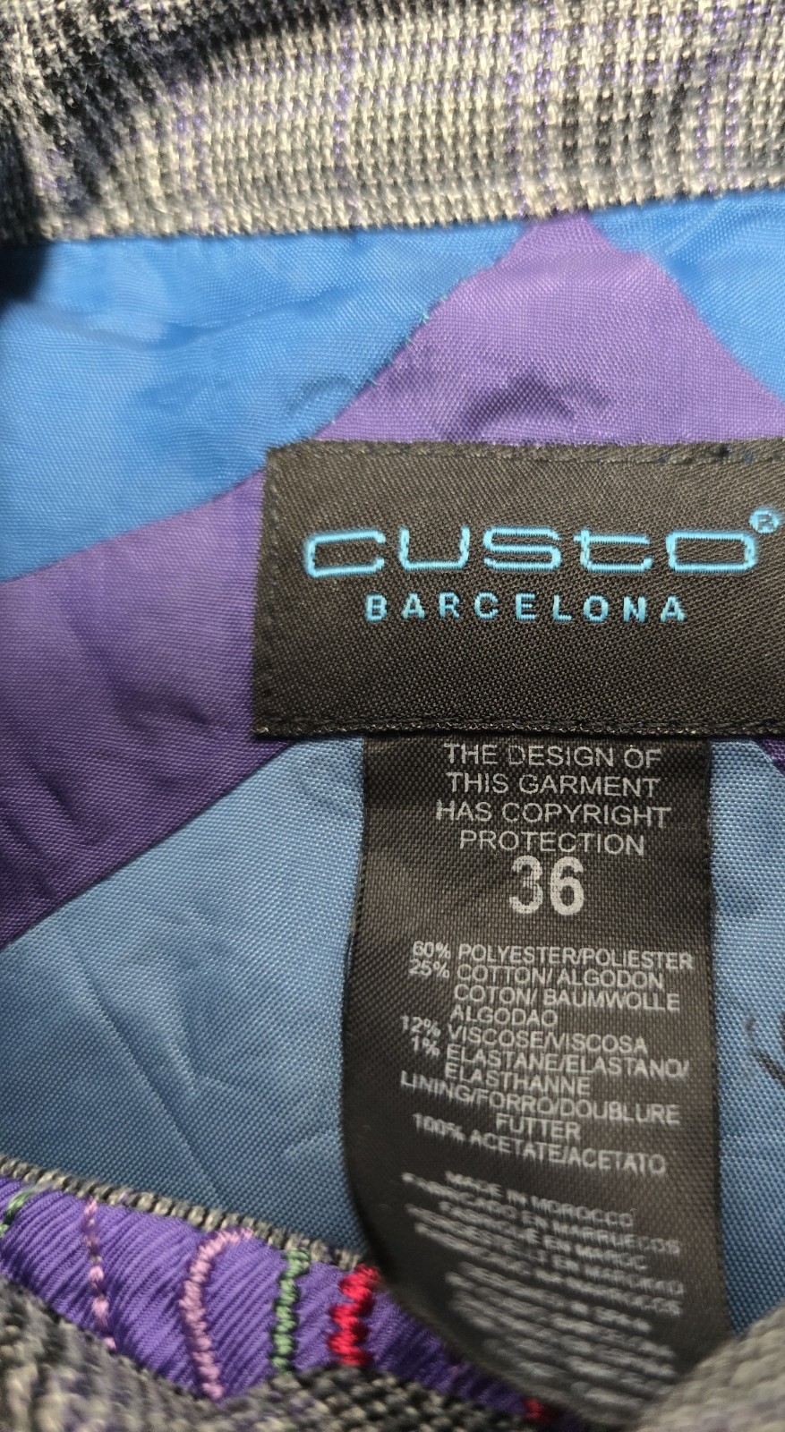 Custo Barcelona Womens Patchwork Jacket Size 36 B… - image 10