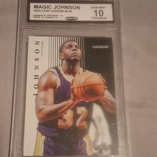 Magic Johnson 2025 Leaf Legend number lo4 gem 10 perfect condition ccg graded