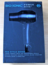 Asciugacapelli Bio Ionic Power Diva Pro Style 14 velocità impostazioni di calore scatola aperta mai usato