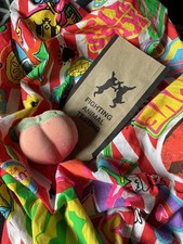 LUSH Peachy Bath Bomb NEW Vegan Peach Grapefruit Scent Naked Product
