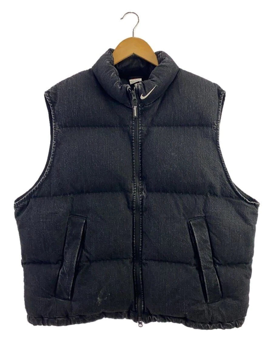 Gilet Supreme Down x Nike Denim Puffer L coton noir FQ0323 010 d'occasion