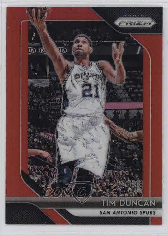 2018-19 Panini Prizm Red Prizm 228/299 Tim Duncan #225 HOF 0vj4