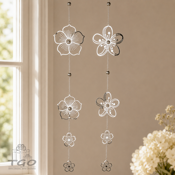 Formano Fensterdeko HäNger 2Er- Set BlüTe Silber Aus Edelstahl-584113-image