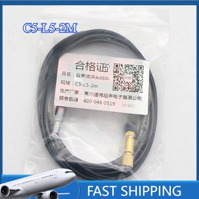 1Pcs New Connection Cable C5-L5-2M LEMO 00 to Microdot Ultrasonic Flaw Detector