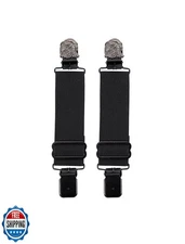 GARGOYLE BELLS Adjustable Boot Clips for Motorcycle, Black Boot Straps Elasti