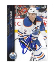 Andrej Sekera 2015-16 Upper Deck Card # 325 Signed