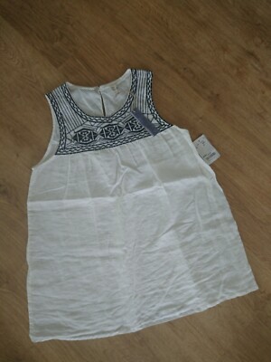 NEU   ARTISAN NY Tunika Bluse Top Gr 38 Leinen bestickt 