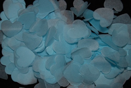 Pale Blue - BRIDE FUN Wedding Confetti - Love Heart Bio Degradable - Add CONES ? - Picture 5 of 17