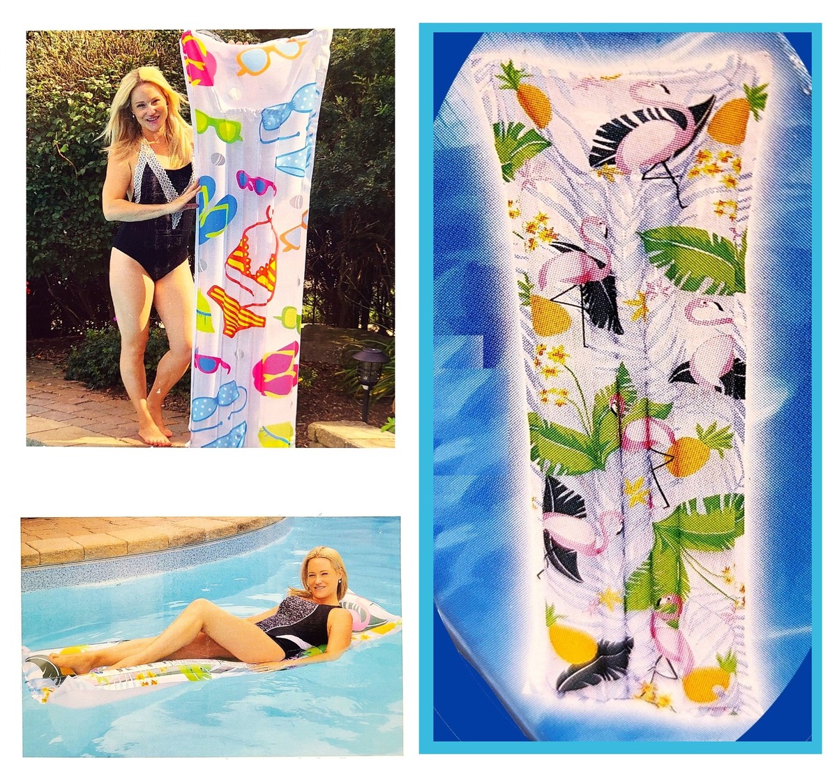 Inflatable 72 Inch Swimming Pool Float Air Mattress Vinyl Swim