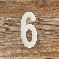 Single 3" Reflective Mailbox Number Sticker Decal Die Cut Vinyl Waterproof - 6