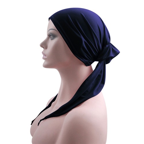 Fashion Women Printed Head Wrap Cover Chemo Caps Muslim Long Tail Bonnet Hijab - Bild 22 von 40