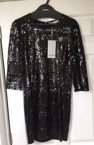 JESIRE Women Sequence Dress clothes In Black Colour size UK8 NEW WITH TAGS - Picture 2 of 3