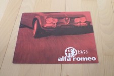 PROSPETTO depliant Alfa Romeo 1964 Giulia SS Sprint GT Spider Ti Super 2600