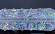 3D Mixed Laser Sequins Halographic Nail Art Glitter Foil