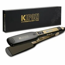 KIPOZI Professional Hair Straightener 1.75 Inch Wide Titanium Flat Iron Salon US