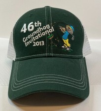 2013 46th Groundhog Invitational Green White Golf Cap Hat Adjustable Trucker