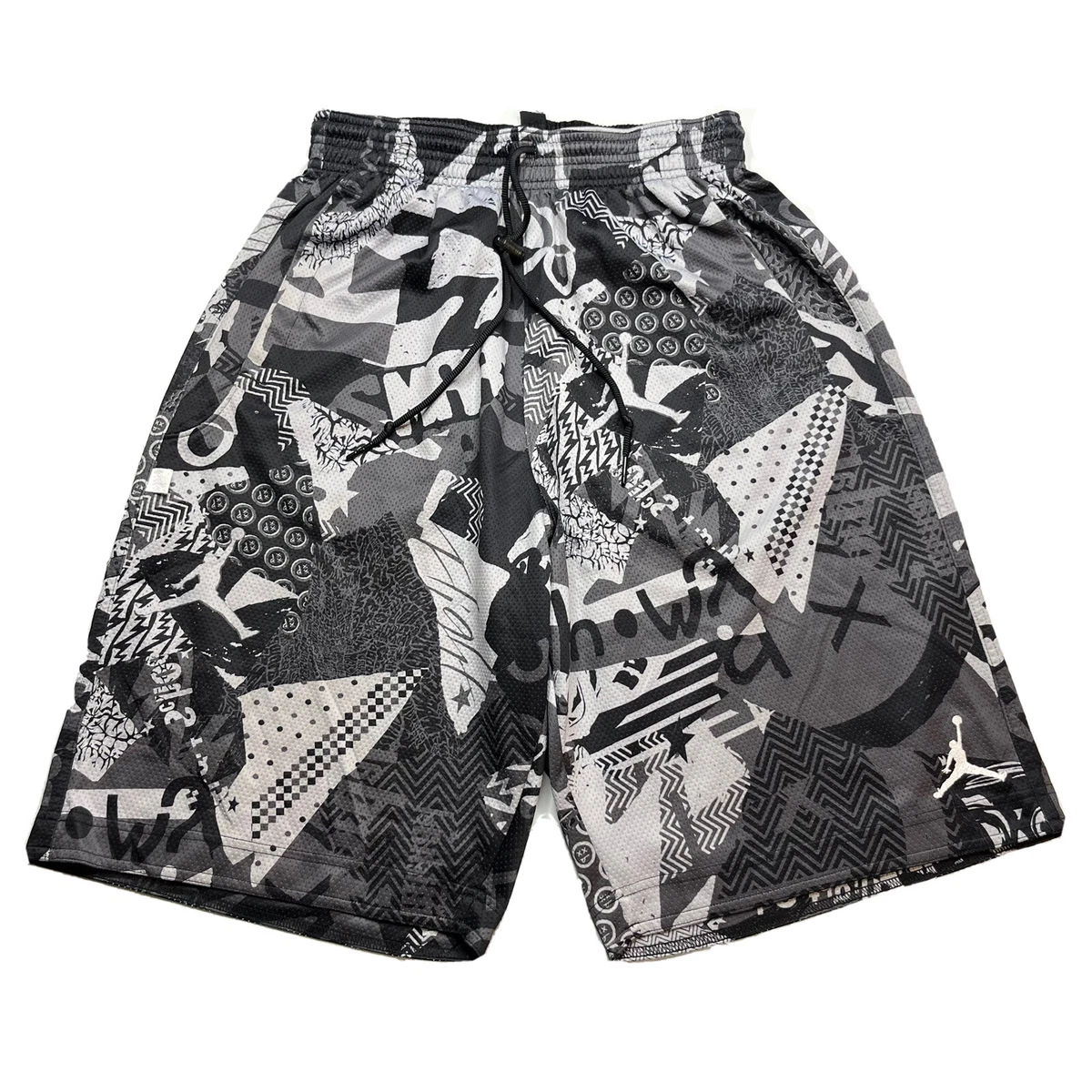 Nike Air Jordan Flight Spizike Collage Shorts Black Grey Sz Med
