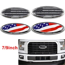 7 9inch For Ford F150 Ranger Front Grille Tailgate Emblem US Flag Oval Badge