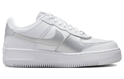 Size 8 - Nike Air Force 1 Shadow White Metallic Silver W for