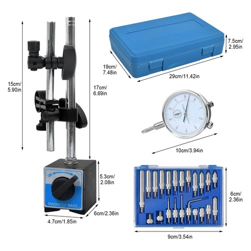Dial Indicator with Magnetic Base Point Precision Inspection Set Dial Test UK - Picture 8 of 21