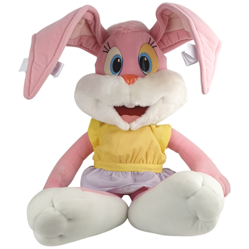Vtg PLAYSKOOL Babs Bunny Talking Tiny Toons Pink USA 48 cms 1990 Soft Toy Plush - Picture 5 of 19