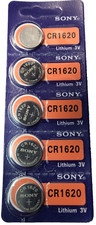 CR1620 SONY MURATA 5PK 3V LITHIUM GREAT EXP 2034 DL1620 ECR1620 FREE SHIPPING