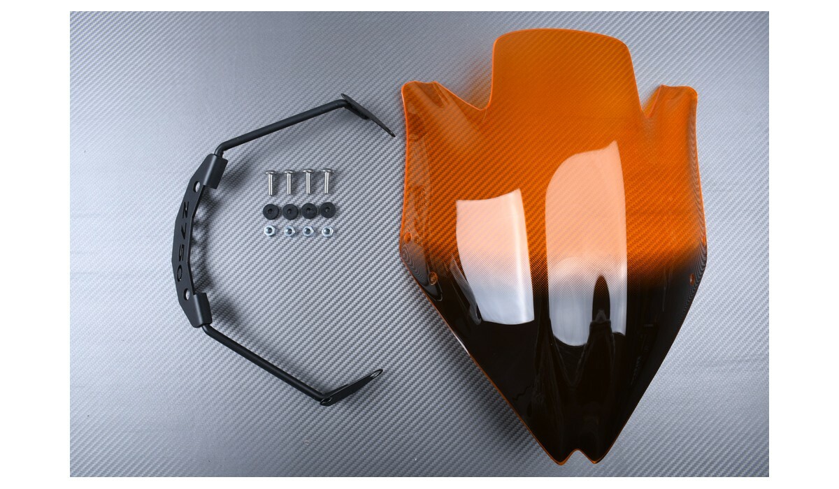 Pare-brise aérodynamique orange pour KAWASAKI Z750 ZR750M