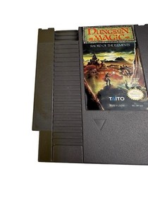 Dungeon Magic: Sword of the Elements (Nintendo NES, 1990) Cib W/manual No Map