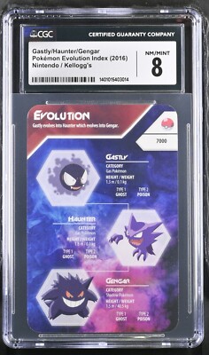 2016 Pokémon Evolution Index Gastly/Haunter/Gengar CGC 8 Top Pop 2
