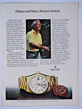 Arnold Palmer Rolex Vintage 1982 Masters Of Style Original Print Ad 8.5 x 11"