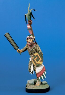 Verlinden 120mm (1/16) Aztec Jaguar Warrior Knight with Macuahuitl Vignette 851