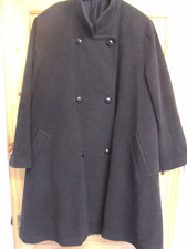 Amazing Vintage St Michael Pure Wool Grey Oversized Swing Coat Size 12 Excellent