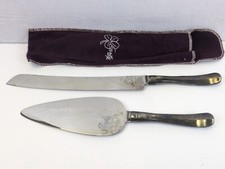 Gerity Silver Wedding Cake Knife Set with Cotton Sleeve