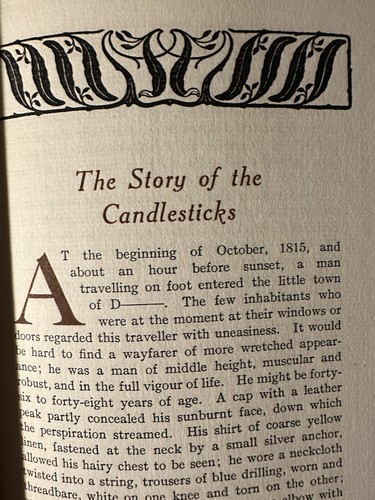 The story of the candlesticks Victor Hugo 1908 The Caxton Society HC VG - Picture 3 of 5