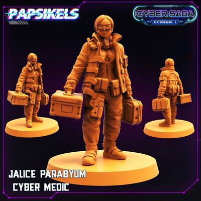 Jalice Parabyum Cyber Med | Resin Miniature | Sci fi | Cyberpunk Mini | Papsikel