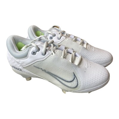 Nike Hyperdiamond 4 Women Size 9 Elite White Grey Softball Cleat (CZ5917-100)
