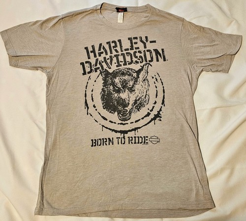Wild Prairie Harley Davidson Tan T Shirt Eden Prairie Minnesota size L