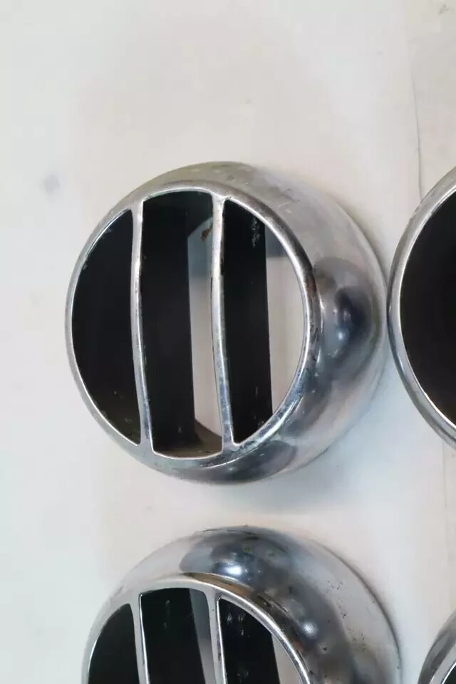91 Bentley Turbo R Interior Front Dash A/C AC Heater Vent Chrome Set of 4 OEM