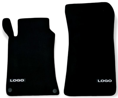 Front Velour Car Floor Mats For Mercedes CLK AMG C209 Auto Liners Waterproof 2pc