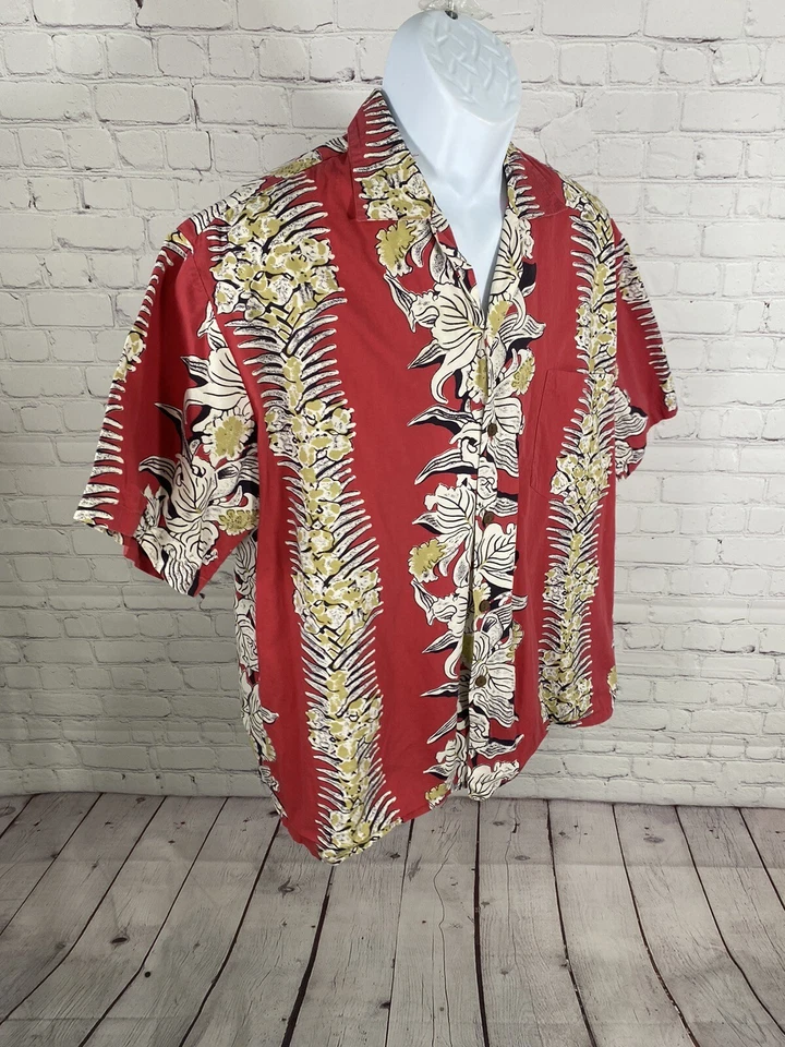 Camisa Steve & Barry’s Clásica Hawaiana Manga Corta Cuello Abotonada Para Hombre’s L Foto 2 de 4