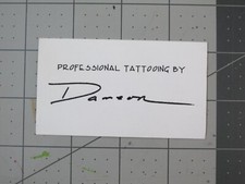 vtg Tattoo business card - Professional Tattooing by Dameon C