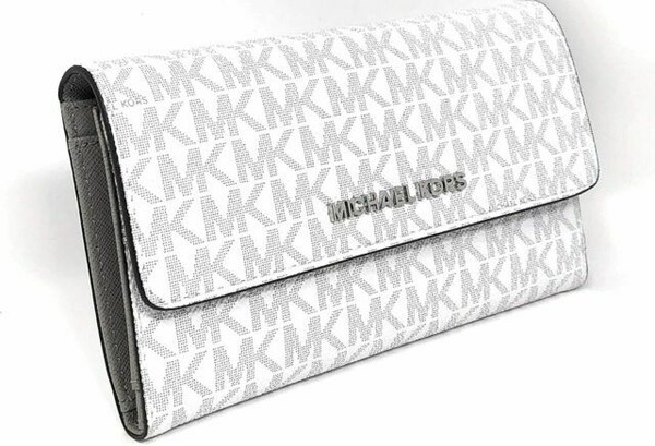 MK white wallet