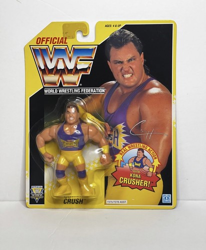 WWF Hasbro Crush MOC Series 7 Yellow Card Wrestlin...