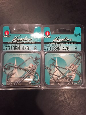 VMC Offset Locking Bend 4/0 6 Per Pack 2 Packs Older Stock