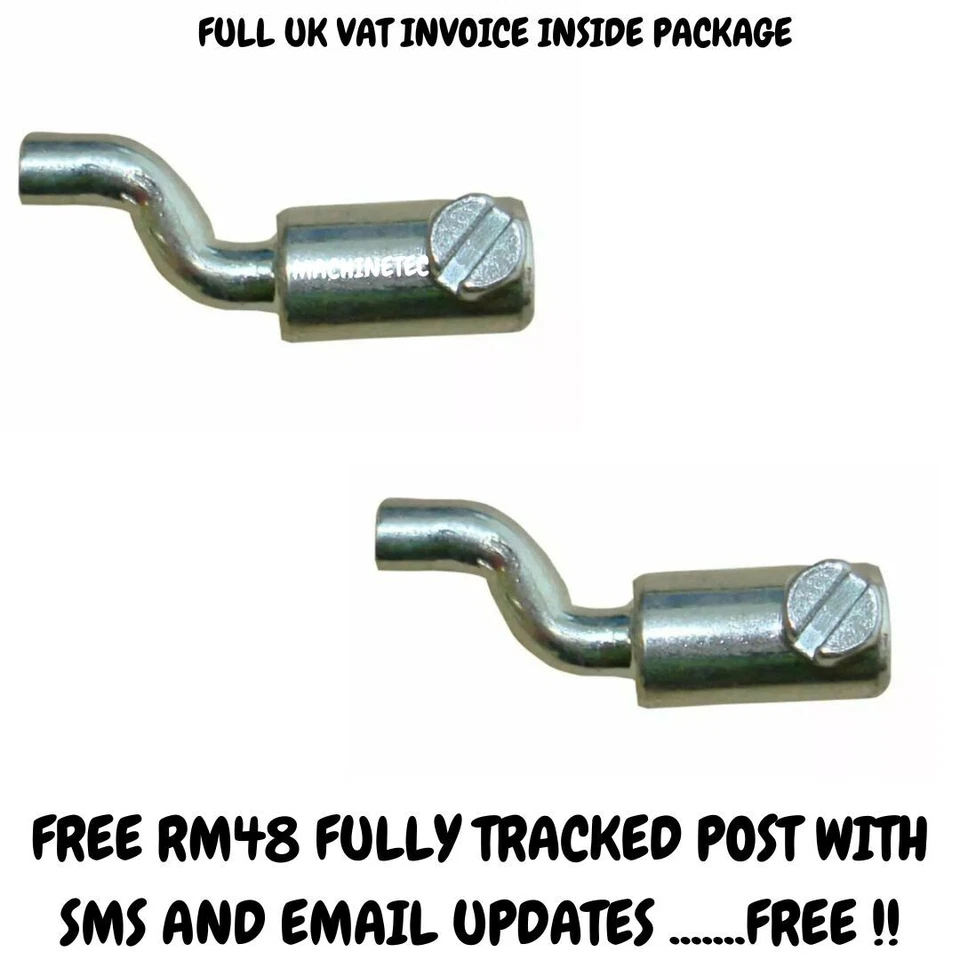 ROCWOOD 2 Dog Leg Z Cable End With Single Hole Fixing Upto 2mm Cable For Many Lawnmowers