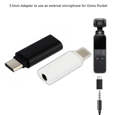 Type C USB C to 3.5mm Audio Adapter for External Microphone for Osmo Pocket  NEW